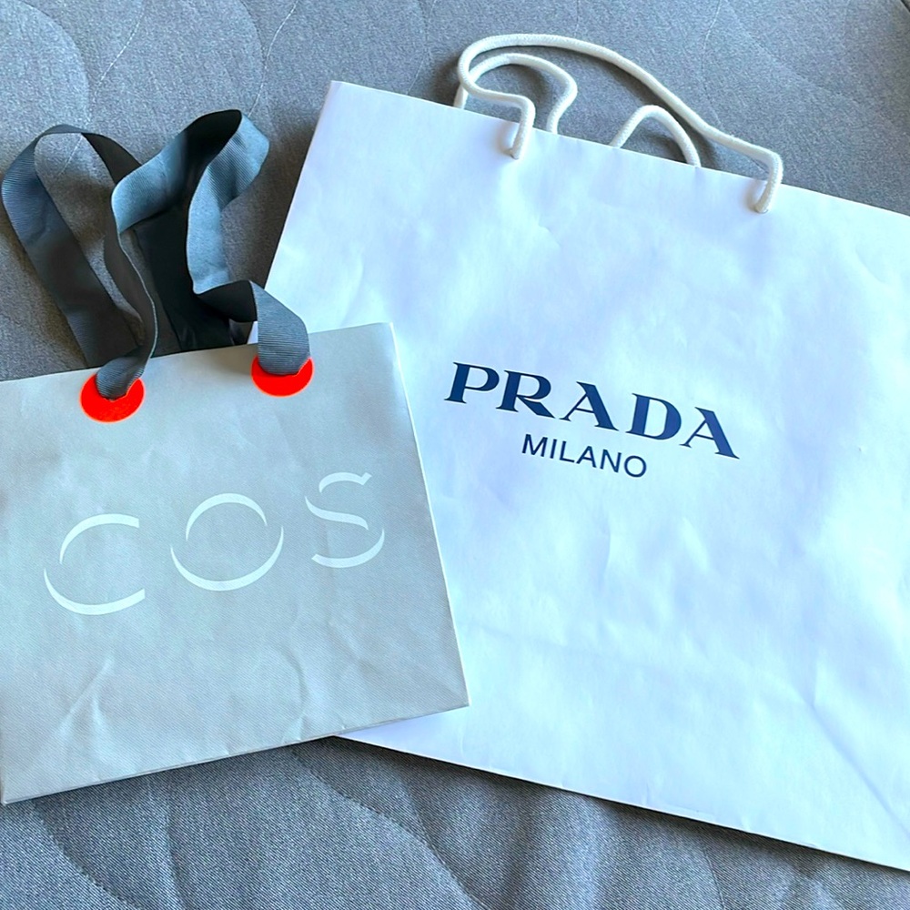 PRADA & COS Paper Bags - Medium & XSmall